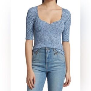 Veronica Beard Textured Lipa Rib Knit Pullover Top size M